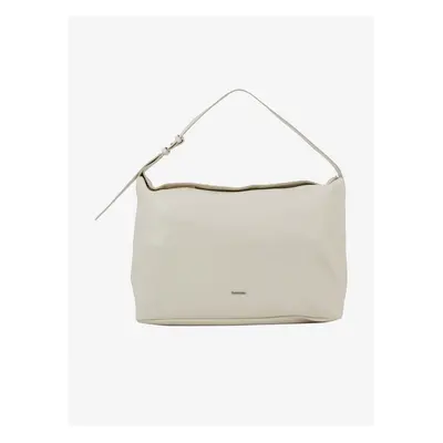 Beige Women's Calvin Klein Elevated Soft Shoulder Bag - Women