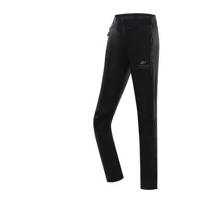 Children's quick-drying softshell pants ALPINE PRO ABARO black