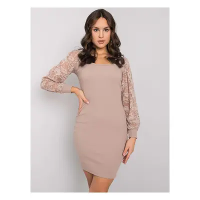 Női ruha Fashionhunters Beige