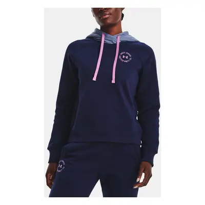 Under Armour Sweatshirt Rival Fleece CB Hoodie-NVY - Women