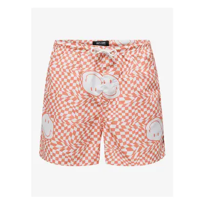 Orange Mens Patterned Swimwear ONLY & SONS Ted - Men