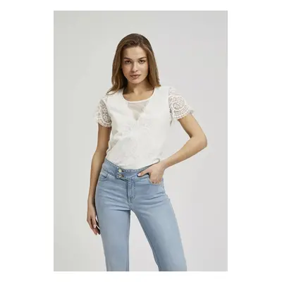 Women's lace blouse MOODO - white