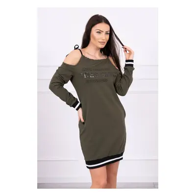 Tres Chic khaki dress