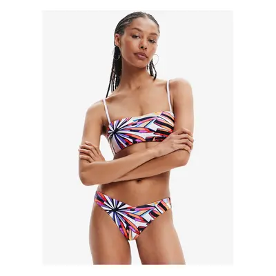 White Womens Patterned Swimwear Upper Wall Desigual Playa - Women