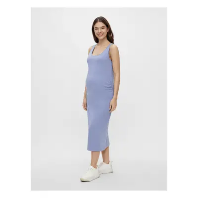 Light Blue Maternity Basic Maxi-Dresses Mama.licious Lea - Women