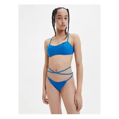 Blue Womens Ribbed Swimwear Bottoms Calvin Klein Underwear - Women