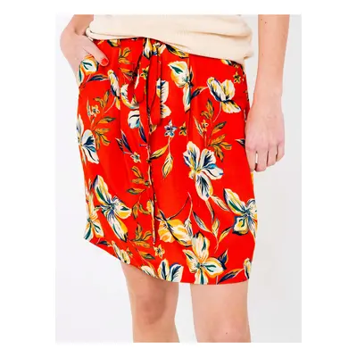 Red Floral Skirt CAMAIEU - Women