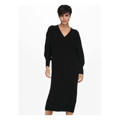 Black sweater midishdresses ONLY New Tessa - Women