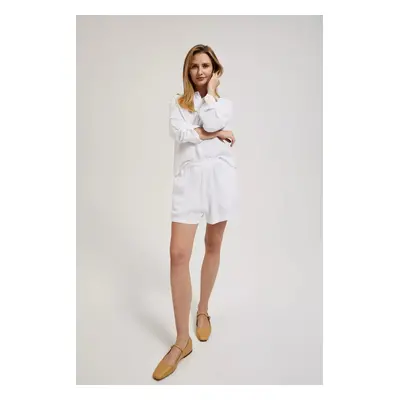 Women's Linen Shorts MOODO - White