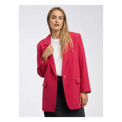 Dark pink women's oversize jacket ONLY Lana - Women