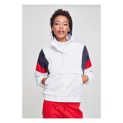 Women's 3-Tone Padded Tug Jacket White/Navy/Fiery Red