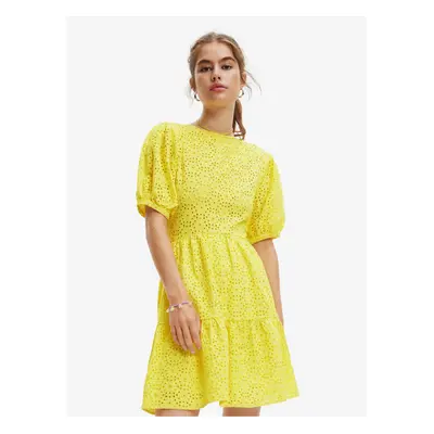 Yellow Women Patterned Dress Desigual Limon - Women