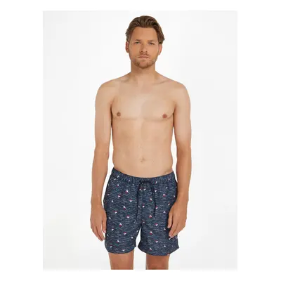 Dark blue men's swimwear with Tommy Hilfiger Underwear print - Men