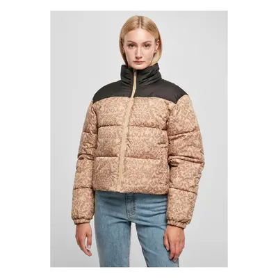 Women's Jacket AOP Retro Puffer Unionbeigedamast