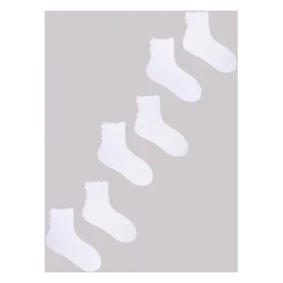 Yoclub Kids's Girls' Socks With Frill 3-Pack