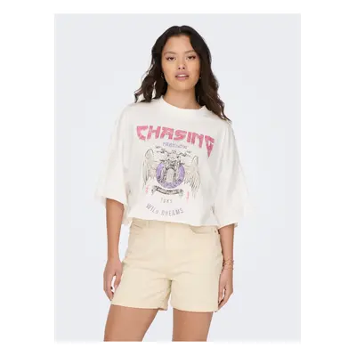 White Women's Oversize T-Shirt ONLY Lucy - Women