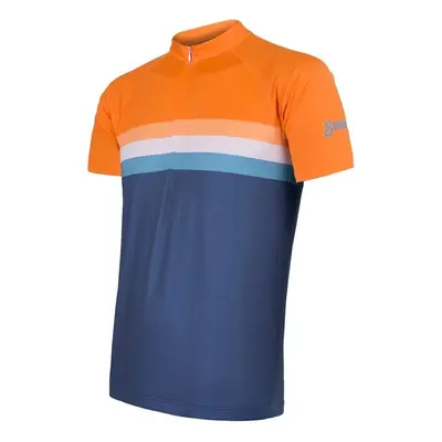 Men's Jersey Sensor Cyklo Summer Stripe Blue/Orange