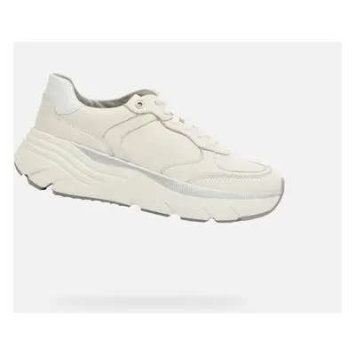 Cream women's sneakers Geox Diamanta - Women's