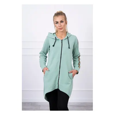 Dark mint zip-up sweatshirt