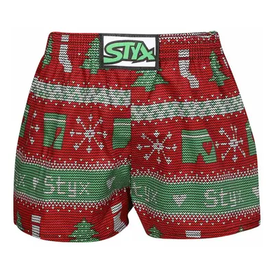 Children's boxer shorts Styx art classic elastic Christmas knitted