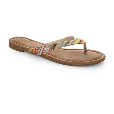 Women's flip-flops LOAP HERBA Brown/Yellow