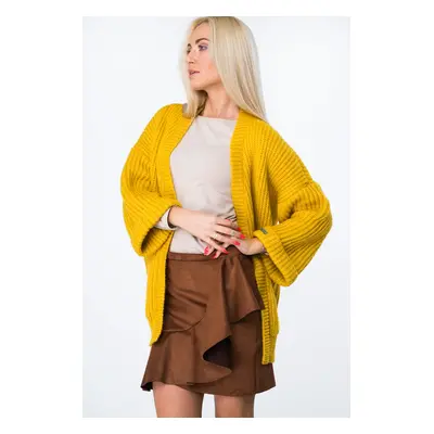 Suede skirt with caramel ruffle