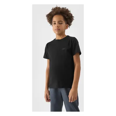 Boys' Plain T-Shirt 4F - Black