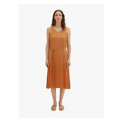 Brown Ladies Midi-Dresses Tom Tailor - Ladies