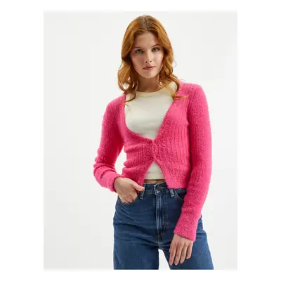 Dark pink women's cardigan Noisy May Sweet - Women's