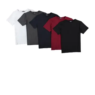 SET OF FIVE T8569 DEWBERRY BICYCLE COLLAR T-SHIRT-BLACK-NAVY-WHITE-BURGUNDY-ANTHRACITE