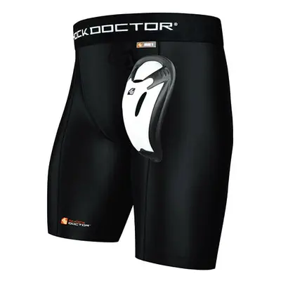 Shock Doctor BioFlex Cup Black Senior Shorts with Shock Doctor Jockstrap