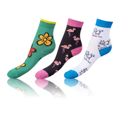 Bellinda CRAZY KIDS SOCKS 3x - Kids crazy socks pairs - white - green - black