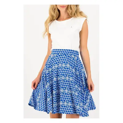 Blue Ladies Patterned Skirt Blutsgeschwister Dutch Delft - Ladies