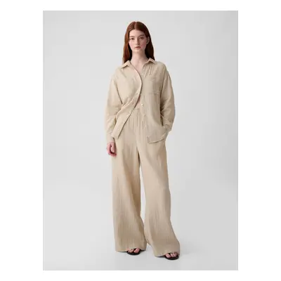 GAP Muslin Wide Leg Trousers - Women