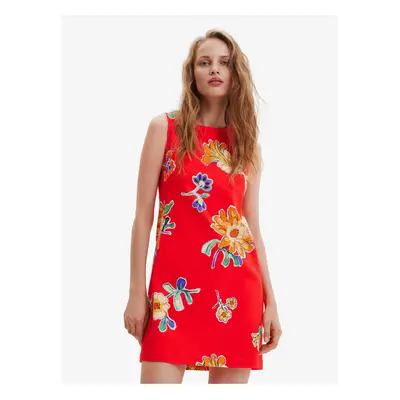 Red Women Floral Dress Desigual Sundance - Women