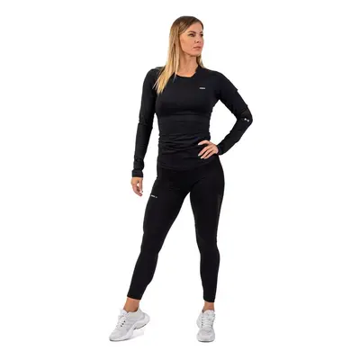 Women's T-shirt Nebbia Long Sleeve Smart Pocket Sporty Top black