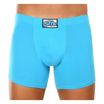 Men's boxers Styx long classic elastic light blue