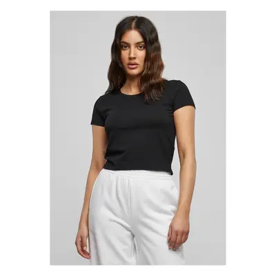 Women's Stretch Jersey Cropped Tee Black