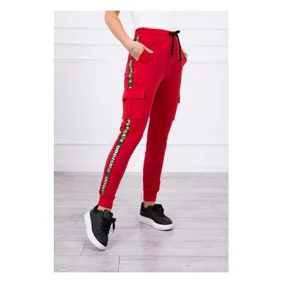 Cargo trousers red