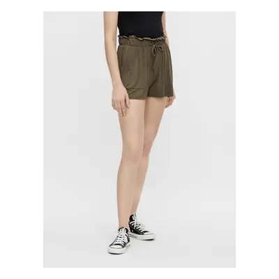 Khaki Shorts with Pockets Pieces Neora - Women