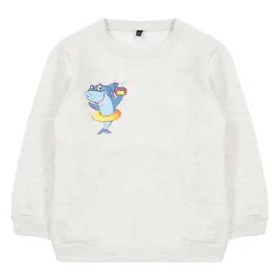 Trendyol Gray Boy Printed Crew Neck Cotton Knitted Sweatshirt