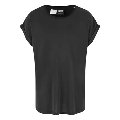 Modal Extended Shoulder T-shirt for girls black