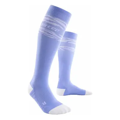 Women's compression knee-high socks CEP Animal Sky/White