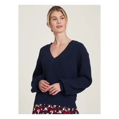 Dark Blue Women's Ribbed Sweater Tranquillo - Women