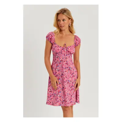 Cool & Sexy Women's Pink Floral Mini Dress GO165