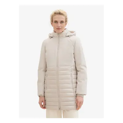 Cream women's quilted coat Tom Tailor - Women's