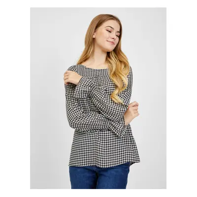 Orsay Black & White Ladies Patterned Blouse - Women