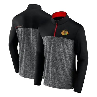 Fanatics Mens Iconic Defender 1/4 Zip Chicago Blackhawks Sweatshirt