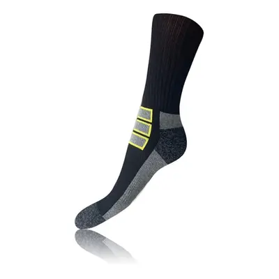 Bellinda OUTDOOR SOCKS - Socks for hiking and work shoes - black - yellow