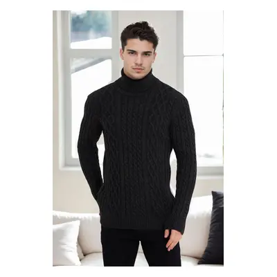 87325 Dewberry Mens Knitted Patterned Sweater-SMOKED